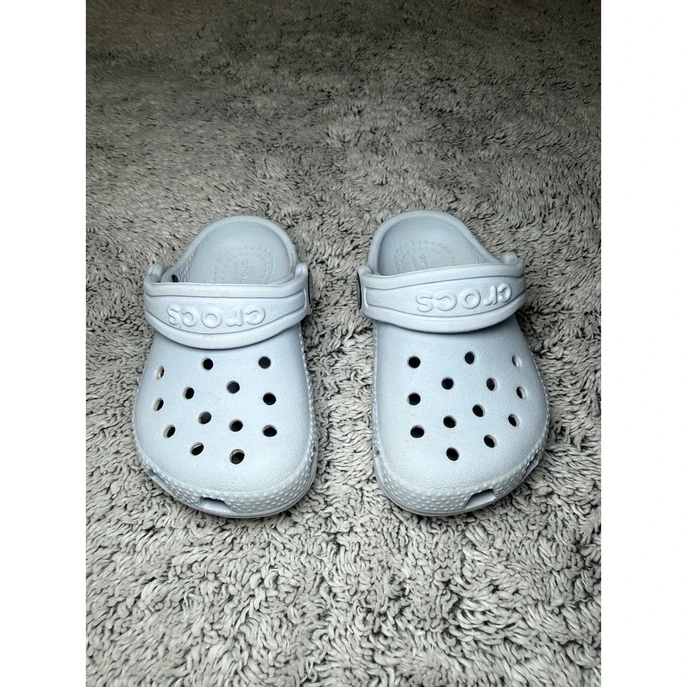 Crocs Classic Clog Toddler Size 5 Dreamscape Pale Blue Lavender White Shoes C5